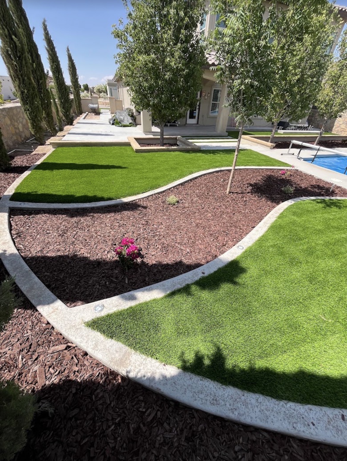 Landscaping project in El Paso